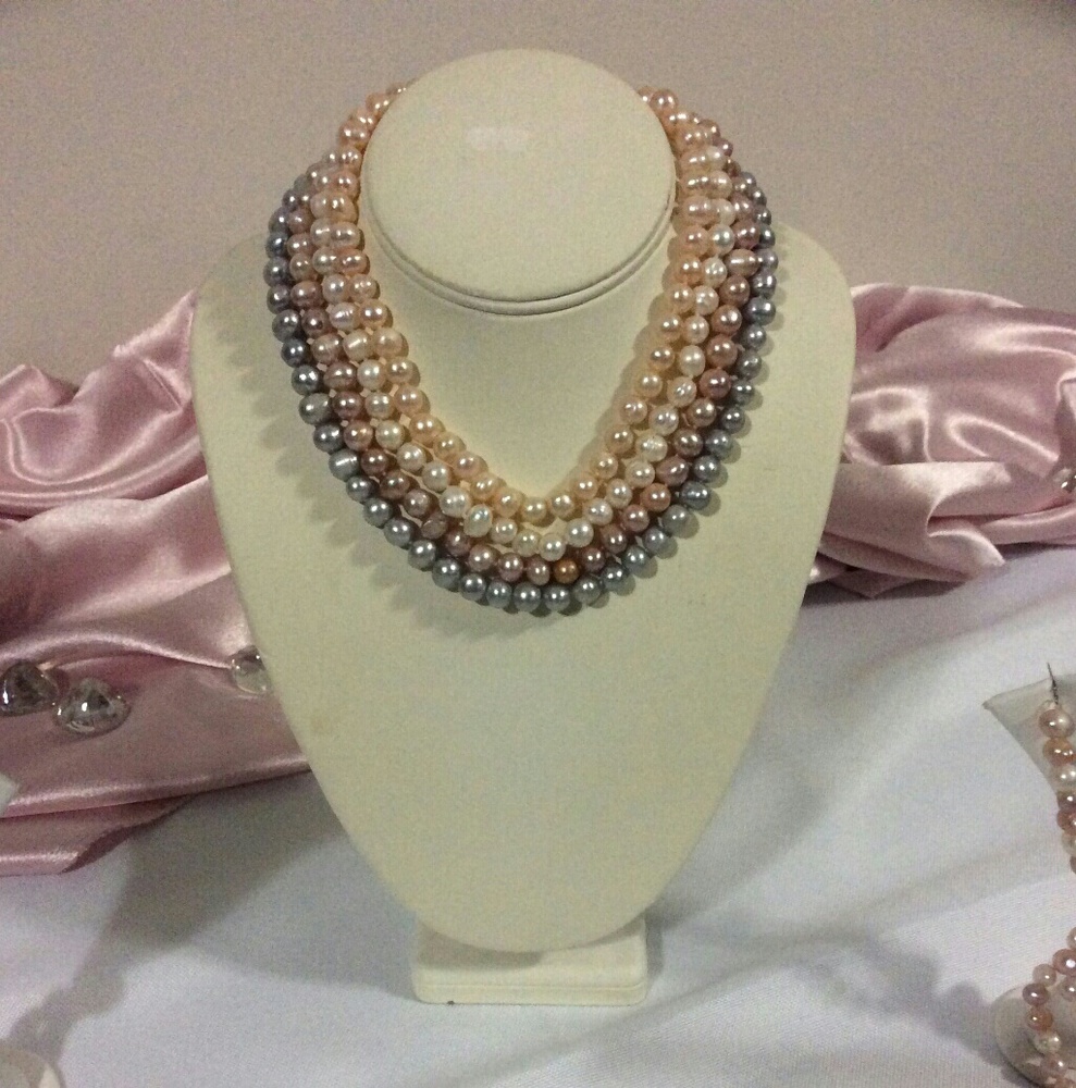 Freshwater pearl necklaces